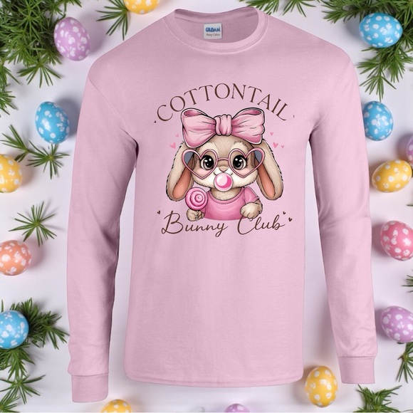 Easter Bunny t-shirt long sleeve S M L XL Funny and cute bunny club egg hunt new - Picture 7 of 10